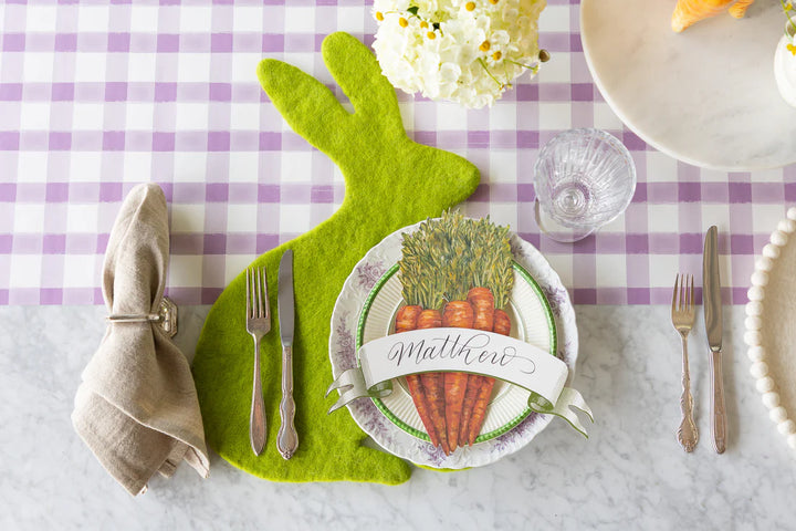 Hester & Cook Spring Green Bunny Felt Placemat