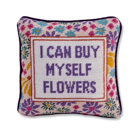 Furbish Studio - Needlepoint Pillow - "Flowers"