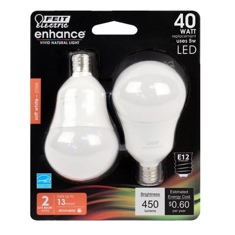 Feit Enhance A15 E12 LED Bulb - Soft White