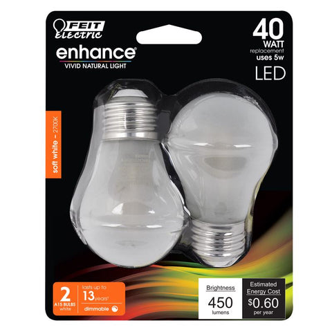 Feit LED Filament A15 E26 LED Bulb - Soft White
