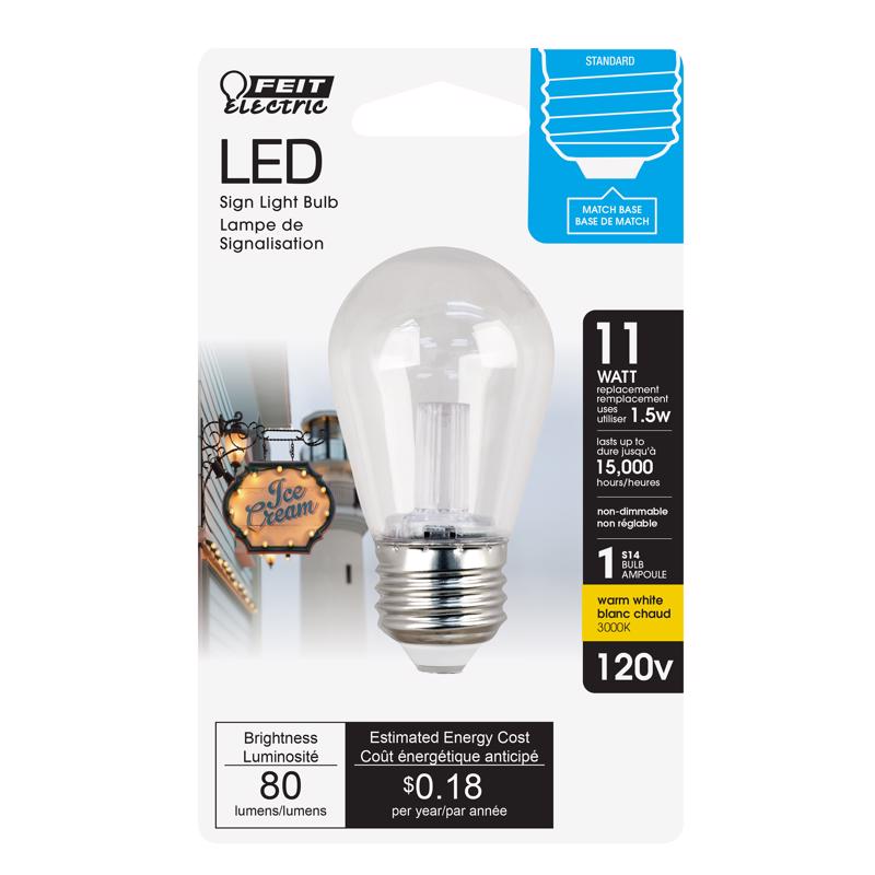Feit S14 E26 (Medium) LED Bulb Warm White 11 Watt Equivalence
