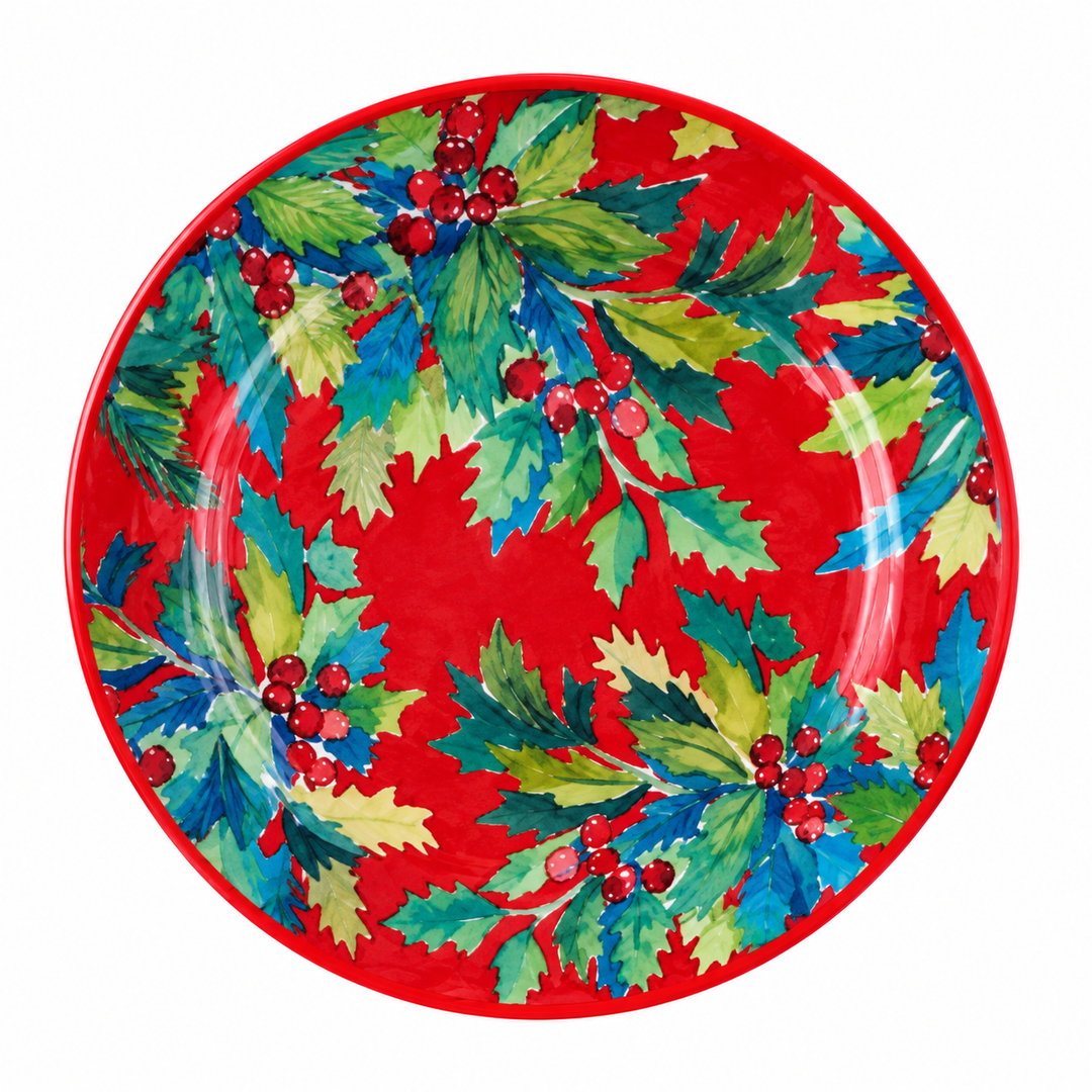 Holly & Berry Melamine Dinner Plate
