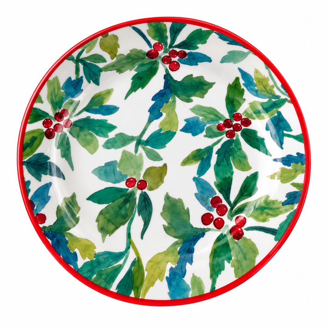 Holly & Berry Melamine Dinner Plate