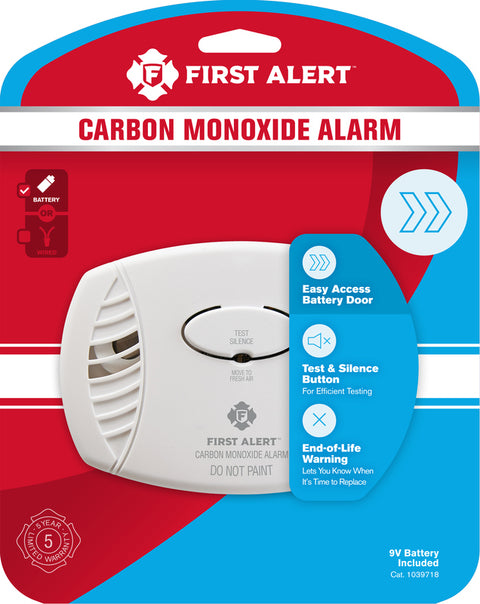 First Alert Carbon Monoxide Detector - Battery-Powered