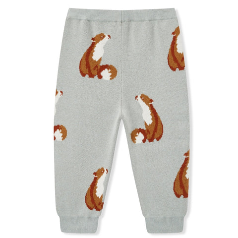 Fox Knitted Birdseye Jacquard Sweatpants