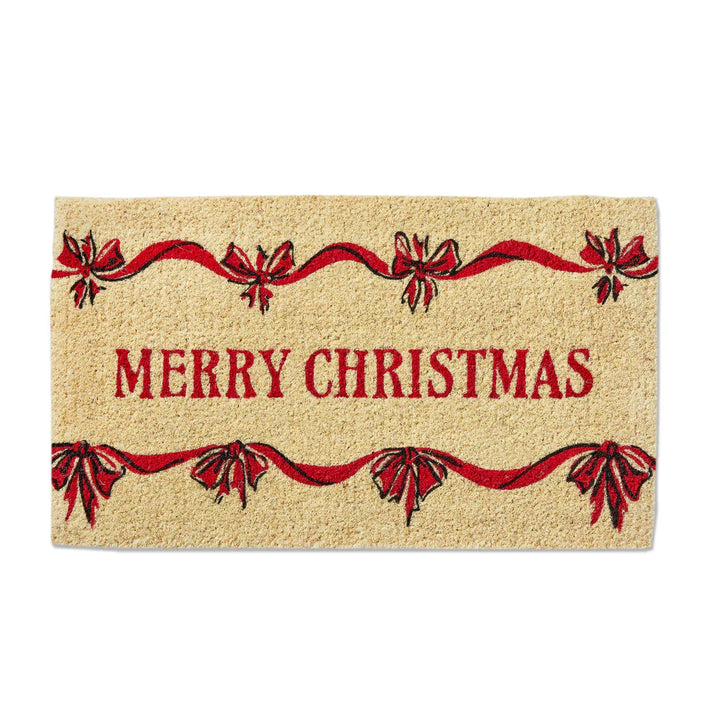 Merry Christmas Bows Doormat
