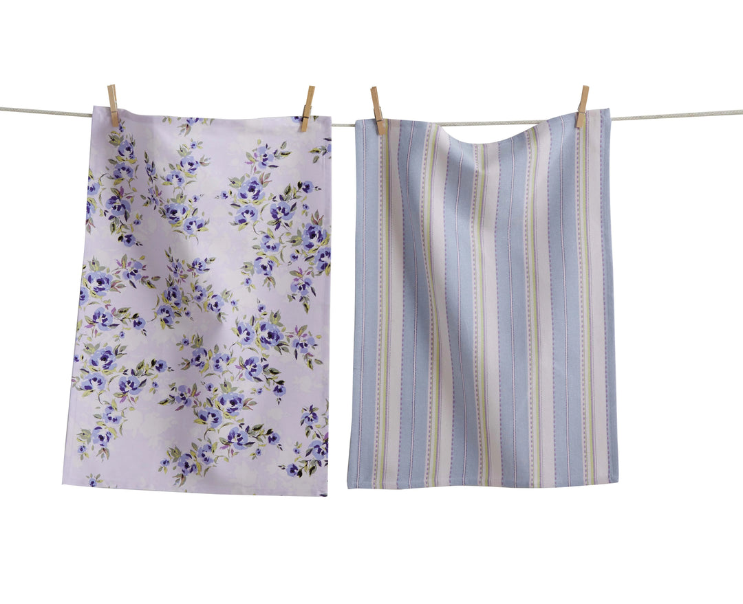 Lavender Floral Dishtowel Set