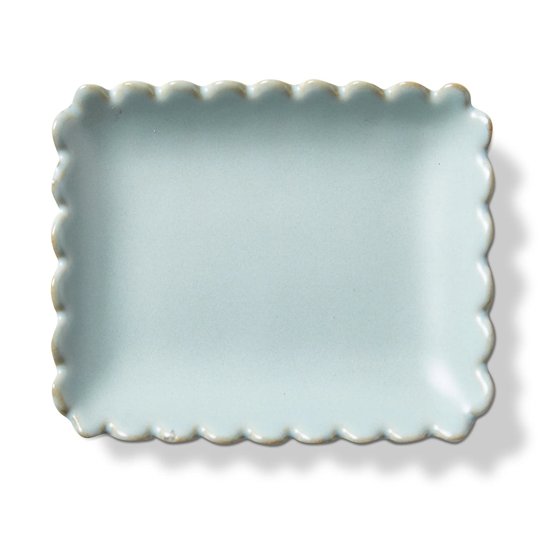 Scallop Rectangle Trinket Dish