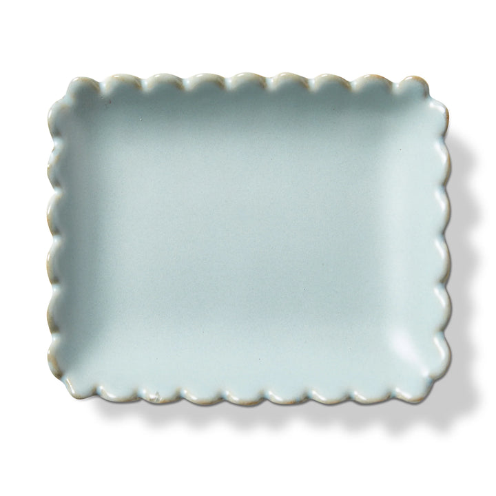 Scallop Rectangle Trinket Dish