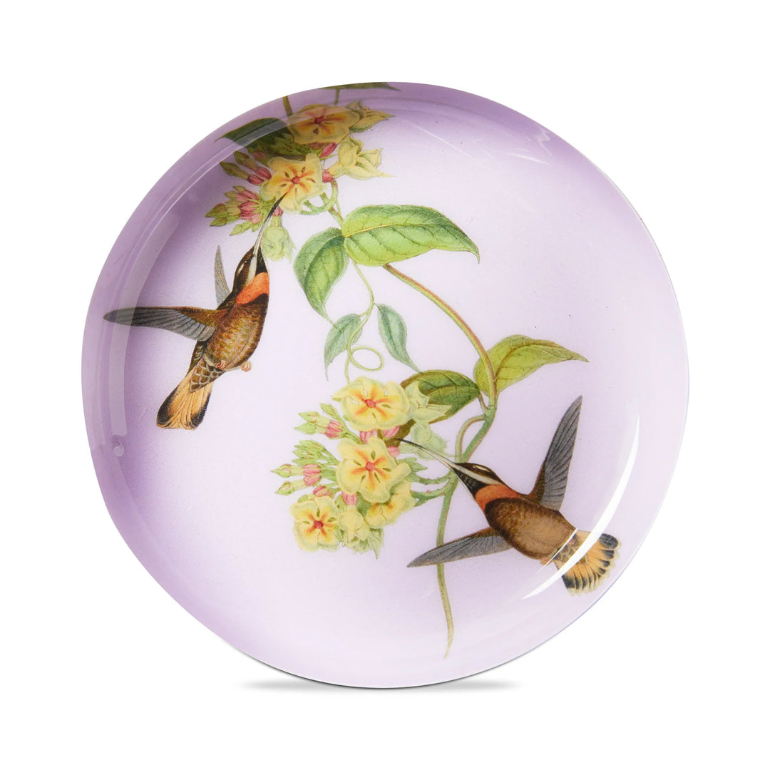 Vintage Hummingbirds Metal Trinket Dish