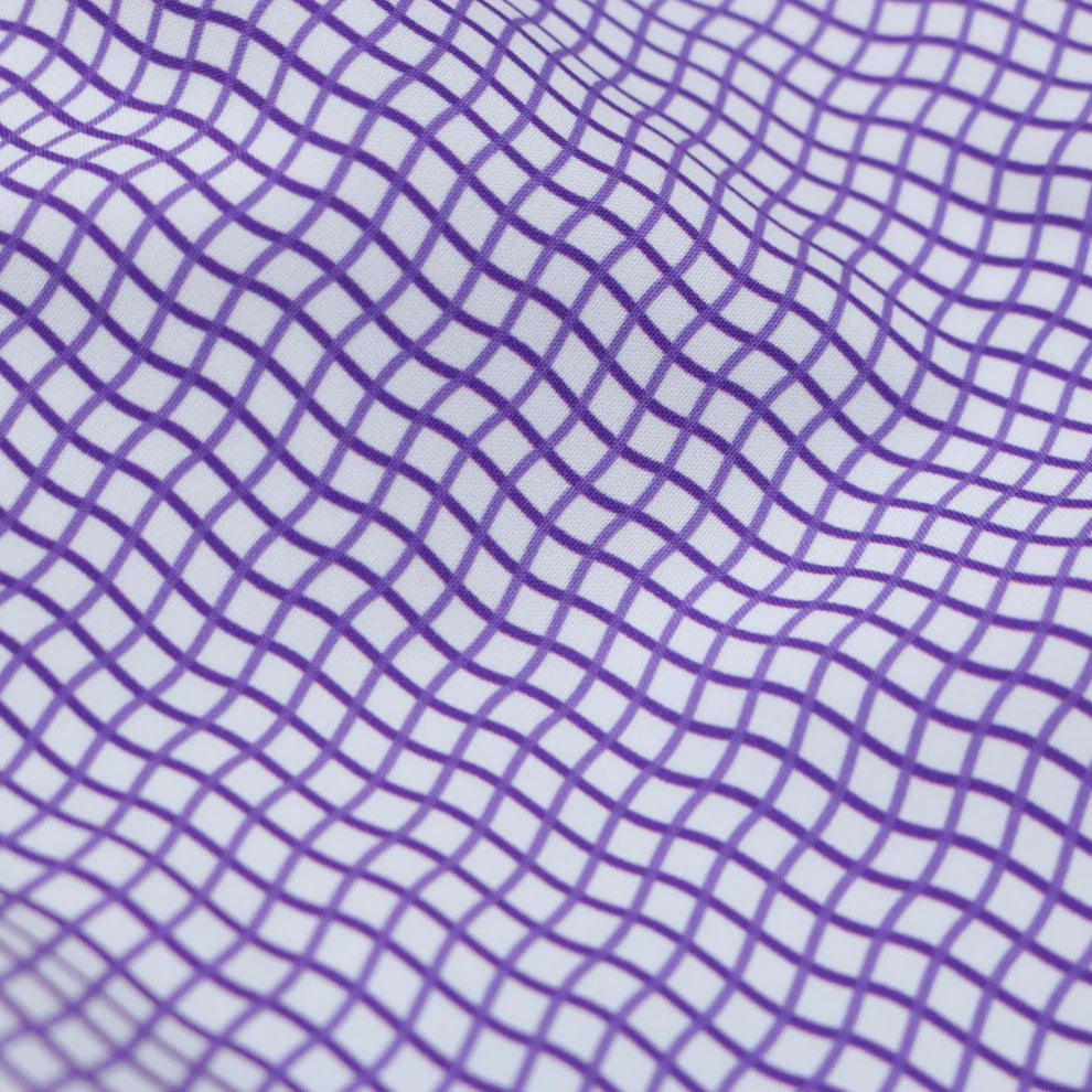 Blue Quail Men's Wave Check Guayabera Purple