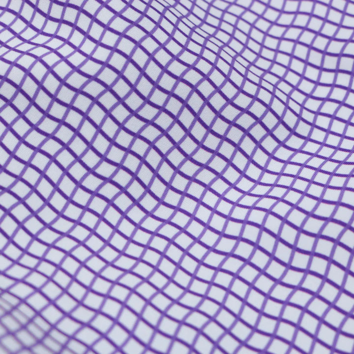 Blue Quail Men's Wave Check Guayabera Purple