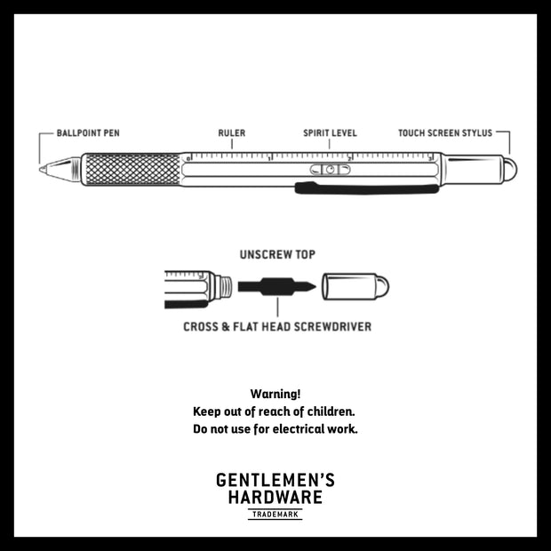 Gentlemen's Hardware - 6-in-1 Tooling Pen