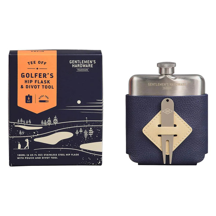 Gentlemen's Hardware Golfer's Hip Flask & Divot Tool