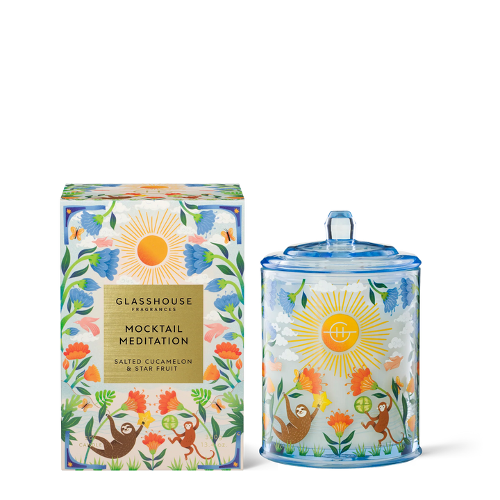 Glasshouse Fragrances Scented Soy Candle Mocktail Meditation