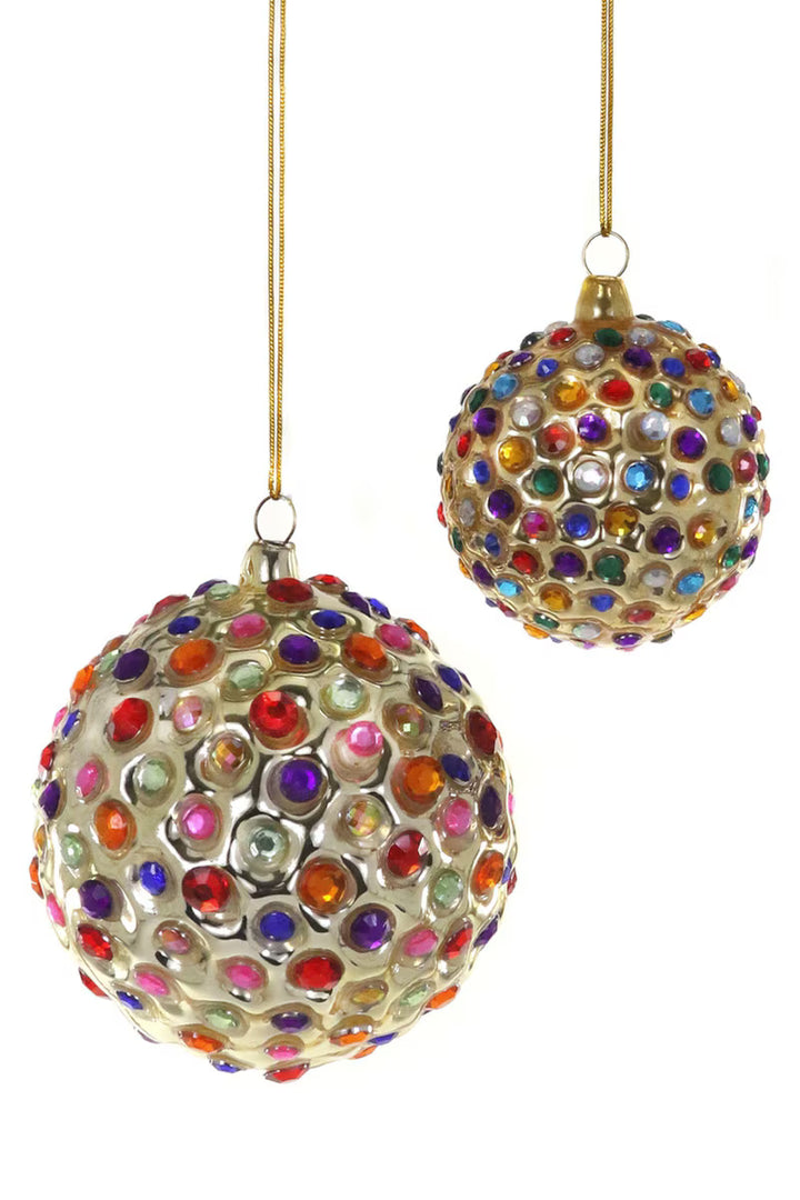 Cody Foster Gold Jewel Encrusted Bauble Ornament