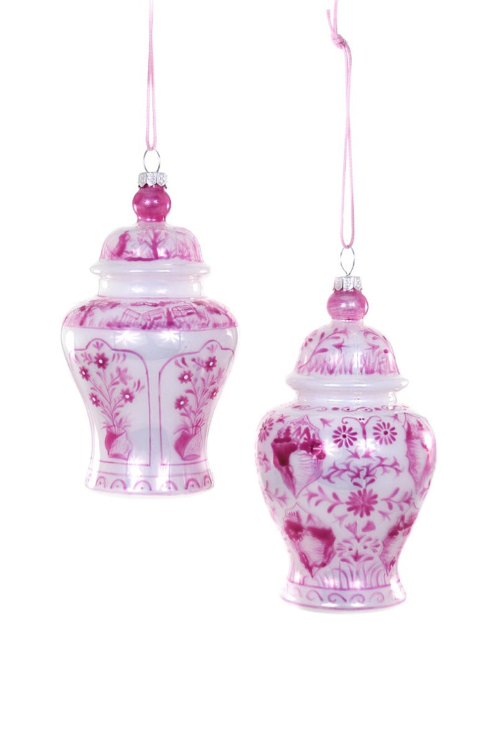 Cody Foster Pink Chinoiserie Ginger Jar