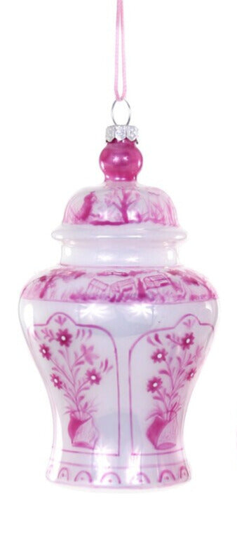 Cody Foster Pink Chinoiserie Ginger Jar