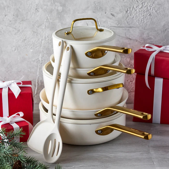 Greenpan Reserve Pro Ceramic Nonstick 10-Piece Cookware Set in Cream