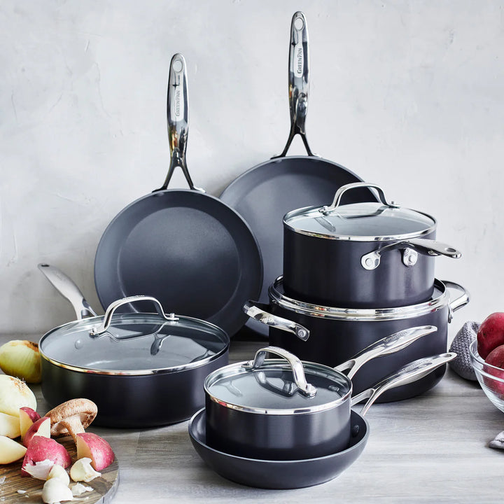 GreenPan Valencia Pro Gray Ceramic Nonstick 11-Piece Cookware Set