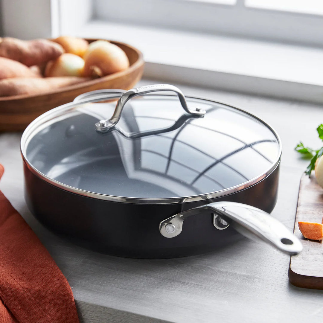 GreenPan Valencia Pro Ceramic Nonstick 4.5-Quart Sauté Pan with Lid