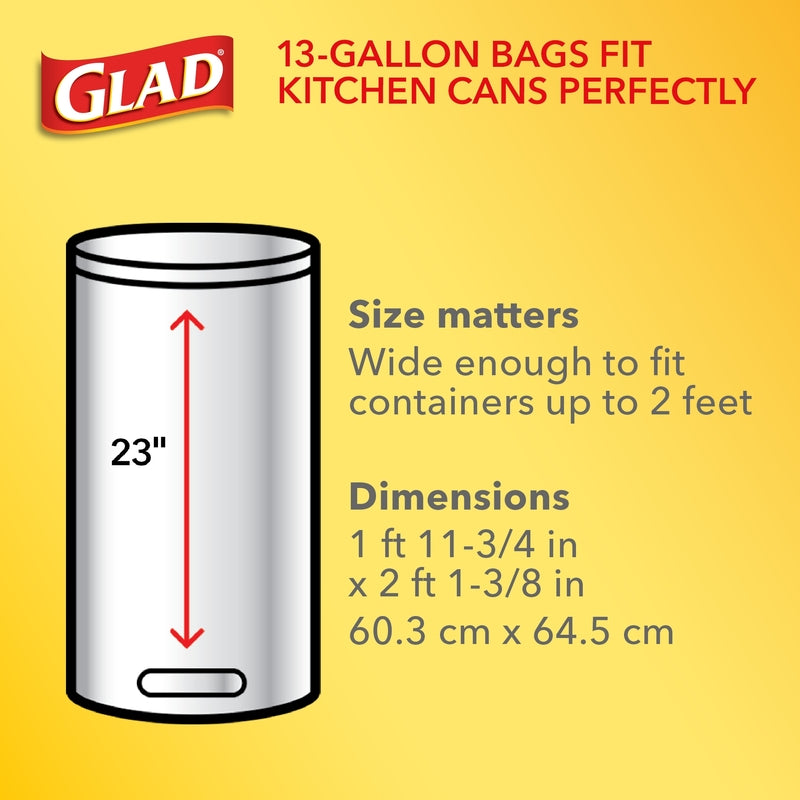 Glad ForceFlex 13 gal Tall Kitchen Bags - 45 pk