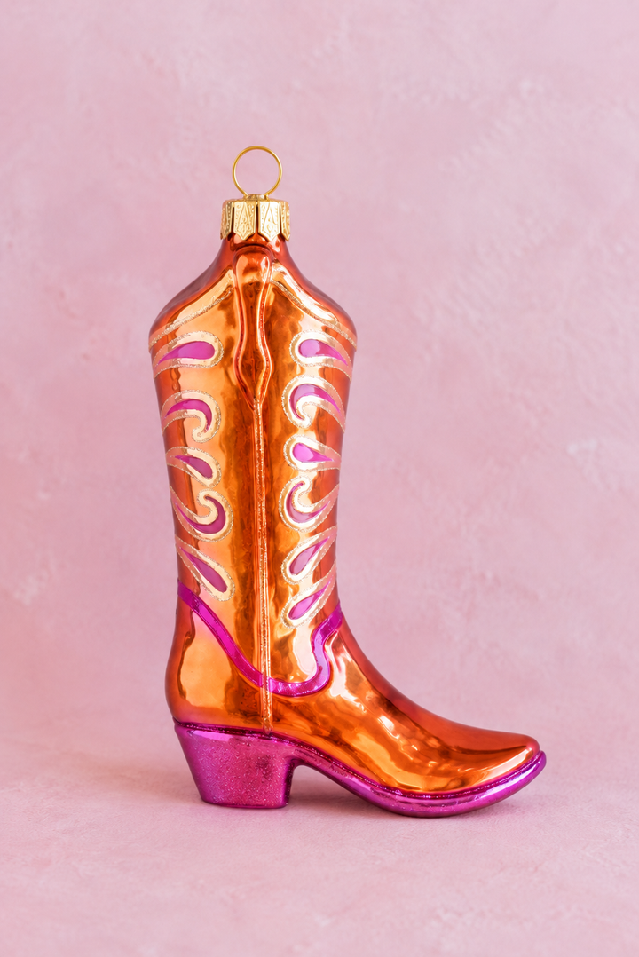 Glitterville Glitter Up Cowboy Boot Ornament