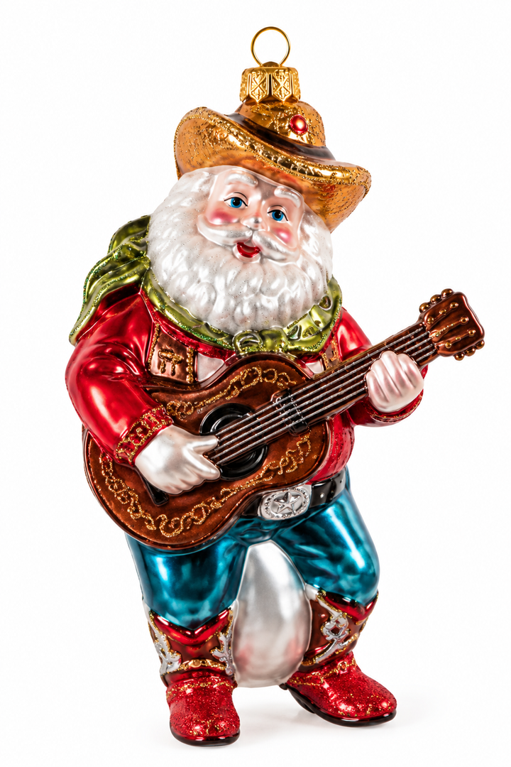 Cowboy Santa Ornament