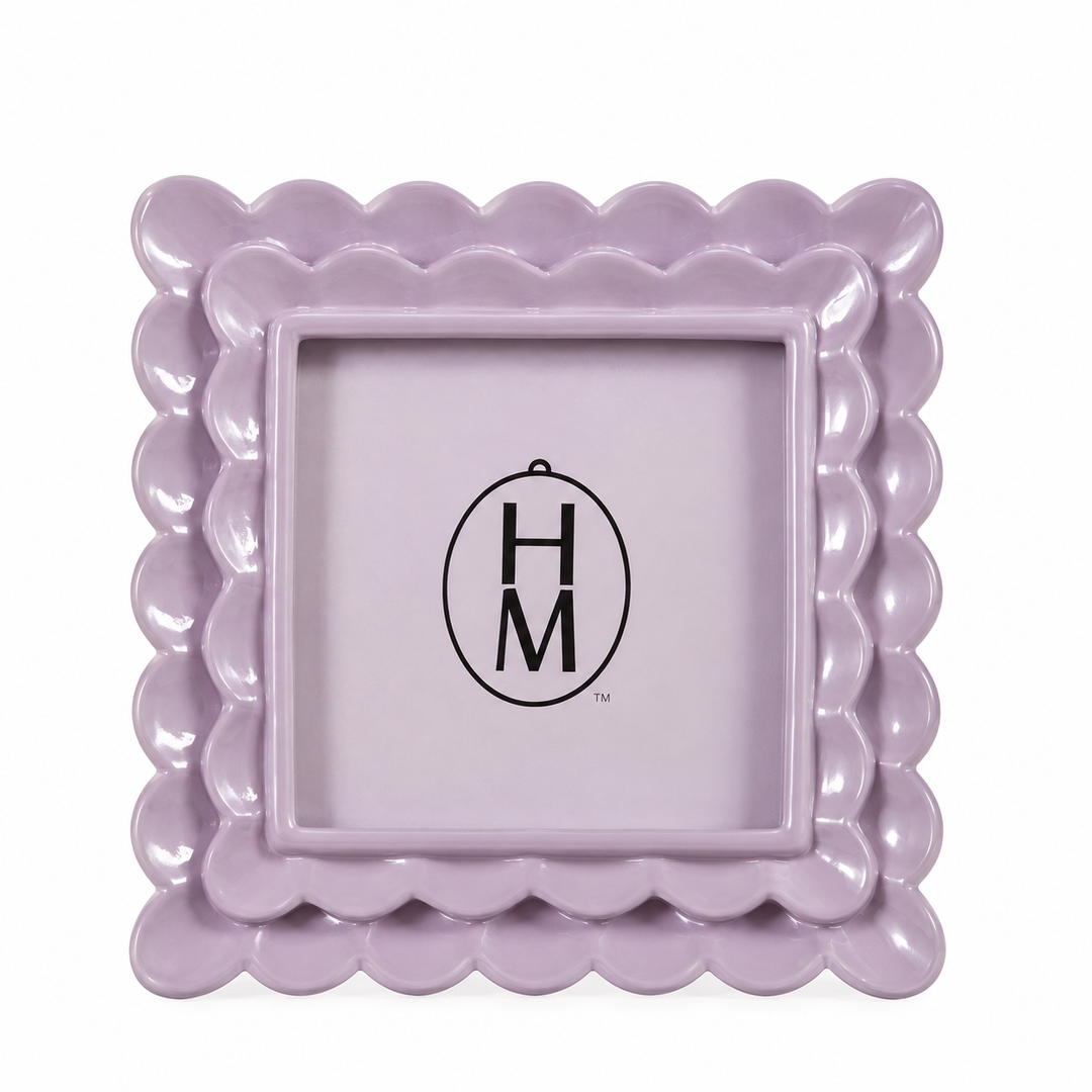 Resin & Glass Scalloped Photo Frame
