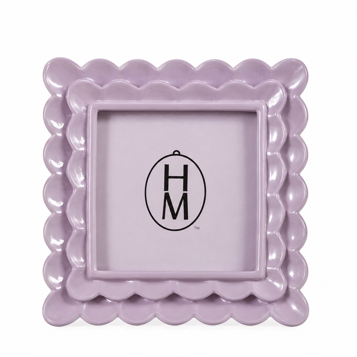 Resin & Glass Scalloped Photo Frame