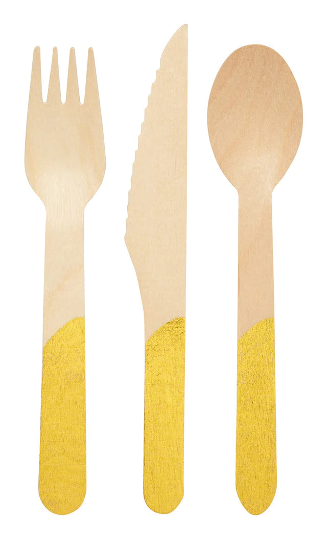 Gold Handle Eco Cutlery