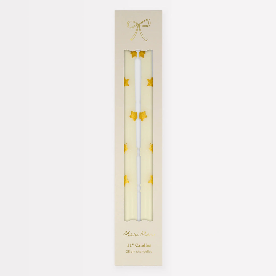 Meri Meri Gold Star Taper Candle Set
