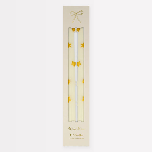 Meri Meri - Gold Star Taper Candle Set