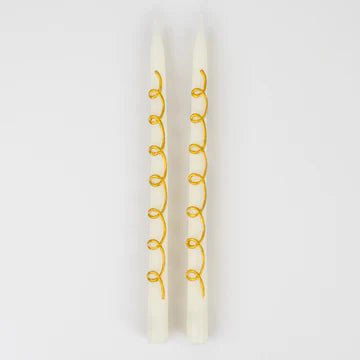 Meri Meri - Gold Swirl Taper Candle Set
