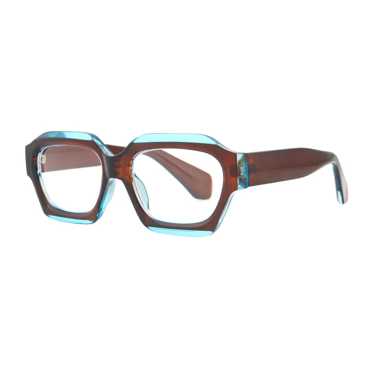 Ryan Simkhai Eyeshop Grace Readers Brown & Transparent Blue
