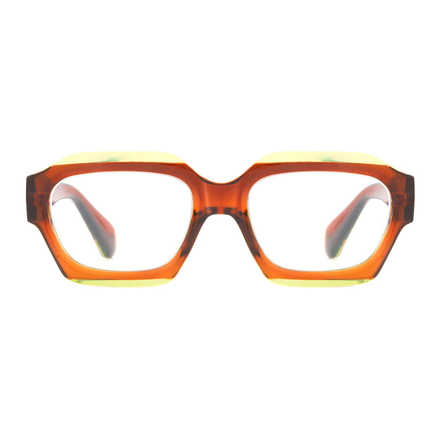 Ryan Simkhai Eyeshop Grace Readers Brown & Transparent Light Green