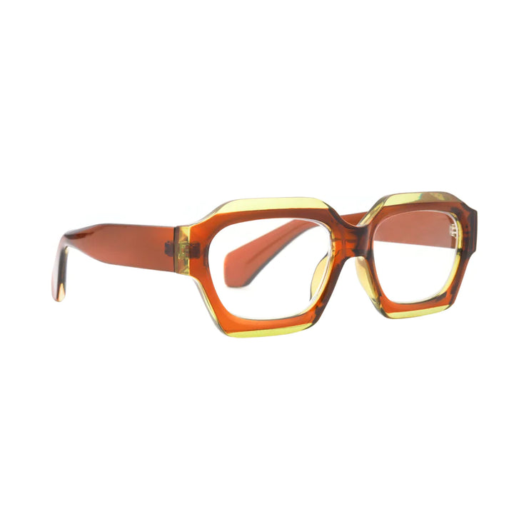 Ryan Simkhai Eyeshop Grace Readers Brown & Transparent Light Green
