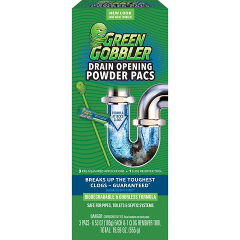Green Gobbler Ecoworks Powder Drain Opener Pacs