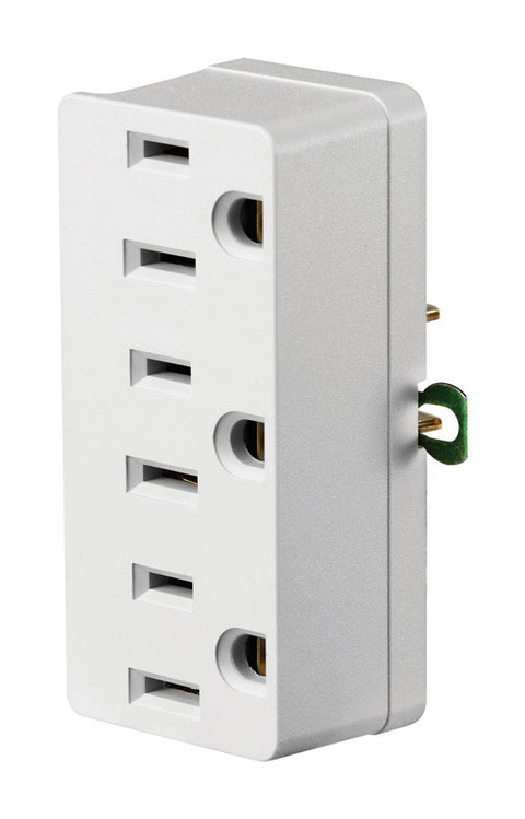 Grounded 3 Outlet Adapter