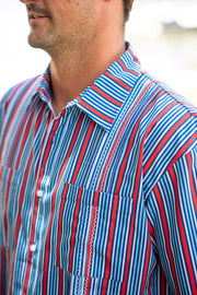 Blue Quail - Men's Liberty Stripe Short-Sleeve Guayabera