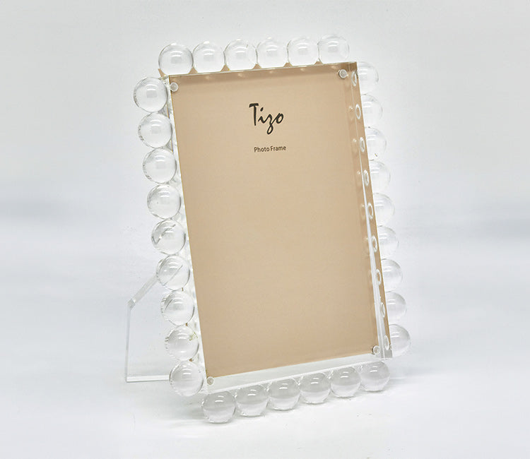 Crystal Bubble Lucite Picture Frame