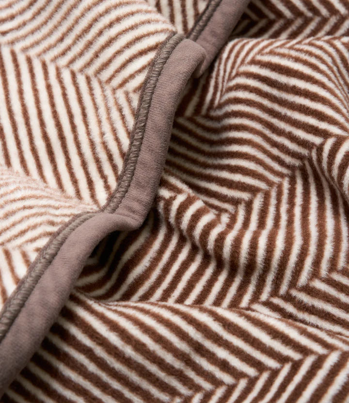 ChappyWrap Harborview Herringbone Chocolate Blanket