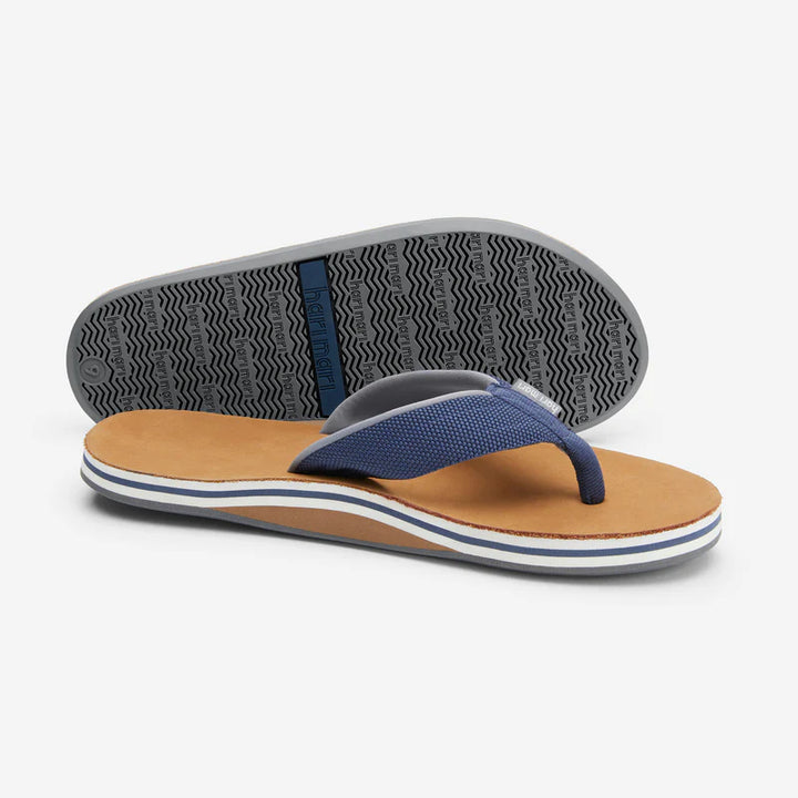 Hari Mari Men's Scouts Indigo Gray Flip Flops