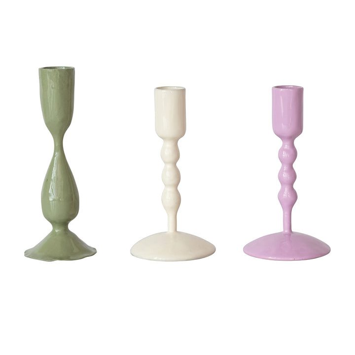 Hazel Mazel Wavy Taper Candle Holder