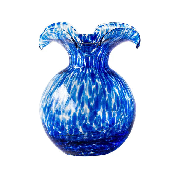Vietri Hibiscus Glass Fluted Vase
