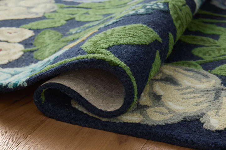 Rifle Paper Co x Loloi Highgrove Collection Navy Rug