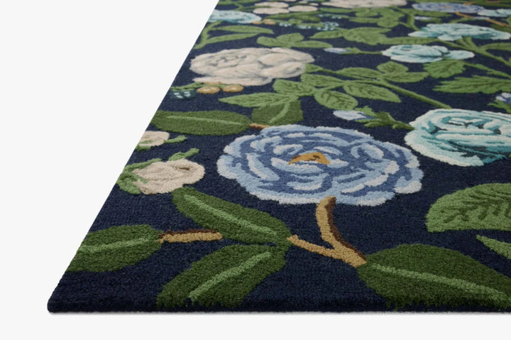Rifle Paper Co x Loloi Highgrove Collection Navy Rug