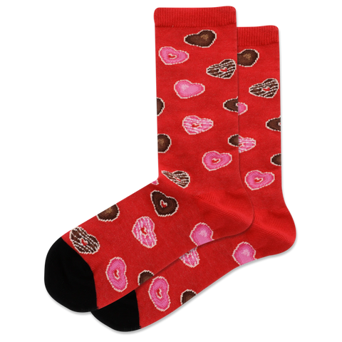 Hot Sox - Kid's Donut Heart Socks - Red