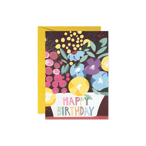 Happy Birthday Flower Box Greeting Card