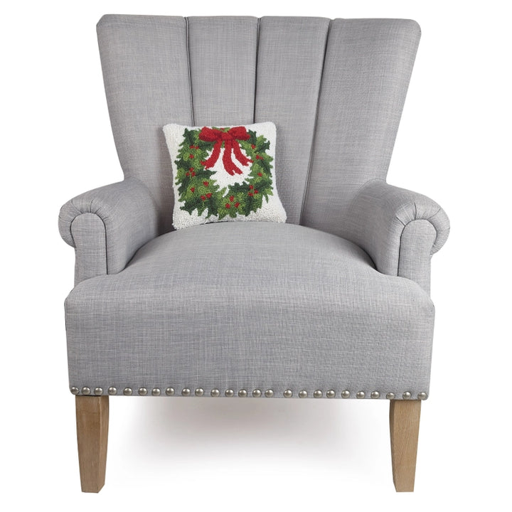 Peking Handicrafts Holiday Wreath Hook Pillow